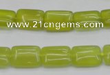 CKA260 15.5 inches 10*14mm rectangle Korean jade gemstone beads