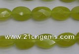 CKA270 15.5 inches 10*14mm faceted oval Korean jade gemstone beads