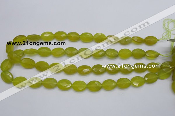 CKA271 15.5 inches 12*16mm faceted oval Korean jade gemstone beads