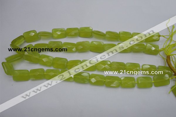 CKA281 15.5 inches 13*18mm faceted rectangle Korean jade gemstone beads