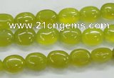 CKA31 15.5 inches 8*10mm oval Korean jade gemstone beads