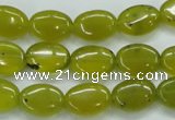 CKA32 15.5 inches 10*14mm oval Korean jade gemstone beads