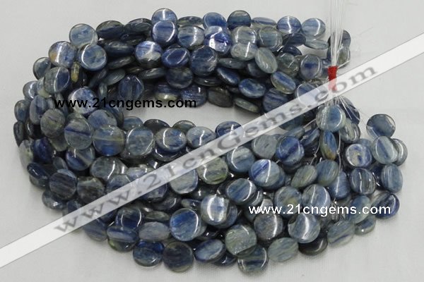 CKC02 16 inches 25mm flat round natural kyanite beads wholesale