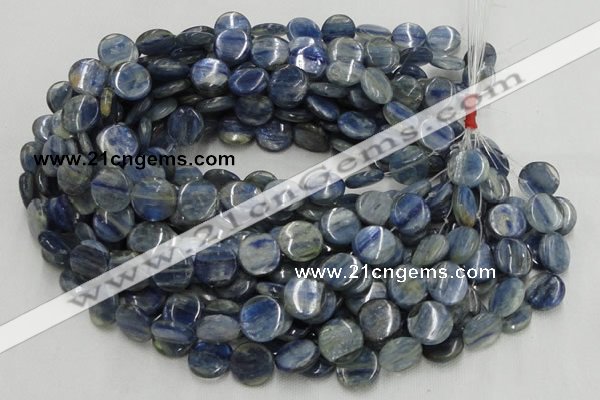 CKC03 16 inches 30mm flat round natural kyanite beads wholesale