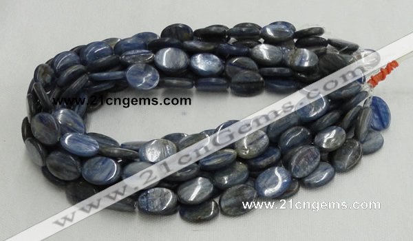 CKC09 16 inches 10*13mm flat oval natural kyanite beads wholesale