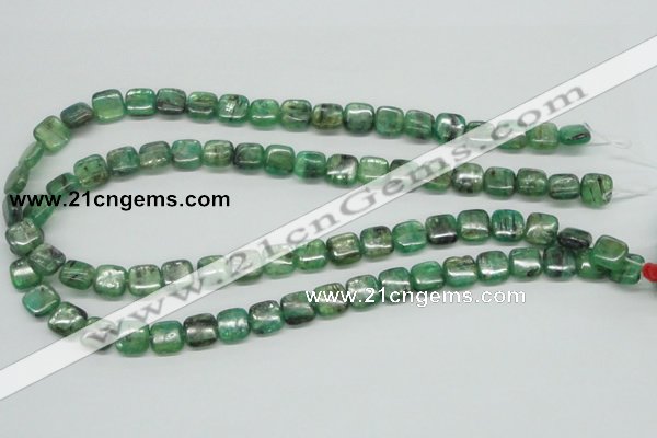 CKC105 16 inches 10*10mm square natural green kyanite beads wholesale