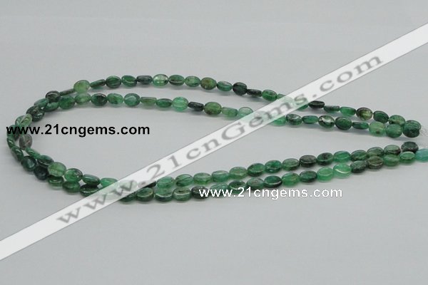 CKC109 16 inches 6*8mm oval natural green kyanite beads wholesale