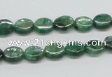 CKC110 16 inches 8*10mm oval natural green kyanite beads wholesale