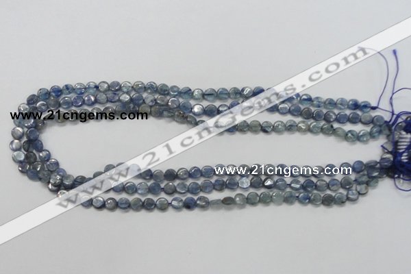 CKC201 15.5 inches 6mm flat round natural kyanite beads wholesale