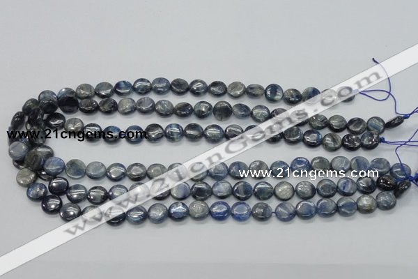 CKC202 15.5 inches 10mm flat round natural kyanite beads wholesale