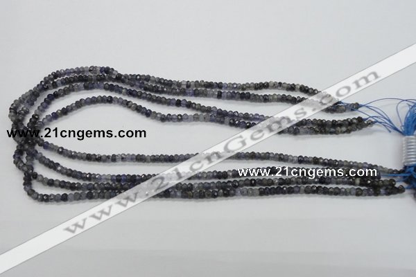 CKC215 15.5 inches 3*4mm faceted rondelle natural kyanite beads