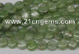 CKC251 15.5 inches 6mm flat round natural green kyanite beads