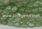 CKC259 15.5 inches 6*8mm rectangle natural green kyanite beads