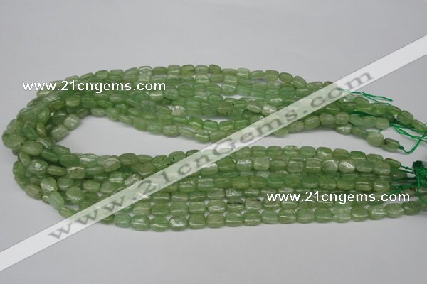 CKC259 15.5 inches 6*8mm rectangle natural green kyanite beads