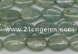 CKC271 15.5 inches 10*14mm oval natural green kyanite beads