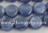 CKC511 15.5 inches 8mm flat round natural Brazilian kyanite beads