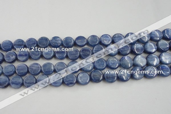 CKC511 15.5 inches 8mm flat round natural Brazilian kyanite beads