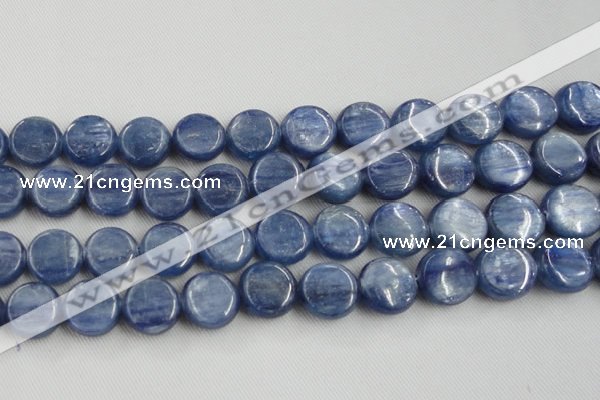 CKC515 15.5 inches 16mm flat round natural Brazilian kyanite beads