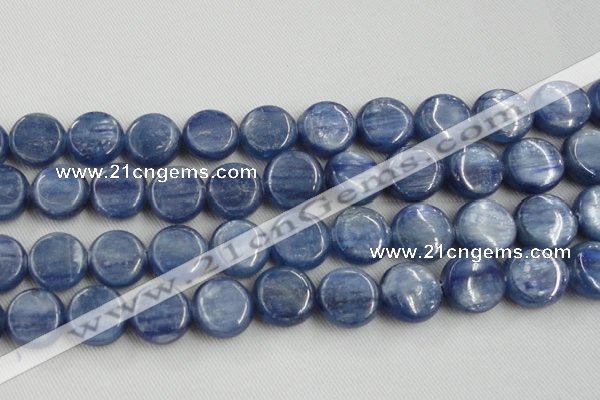 CKC516 15.5 inches 18mm flat round natural Brazilian kyanite beads