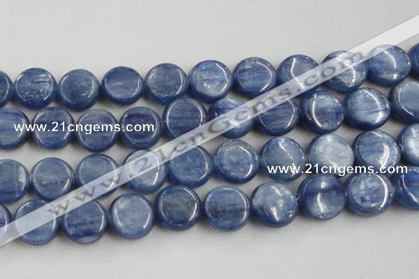 CKC517 15.5 inches 20mm flat round natural Brazilian kyanite beads