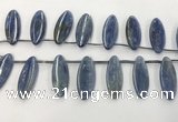 CKC552 Top drilled 10*25mm marquise natural kyanite beads