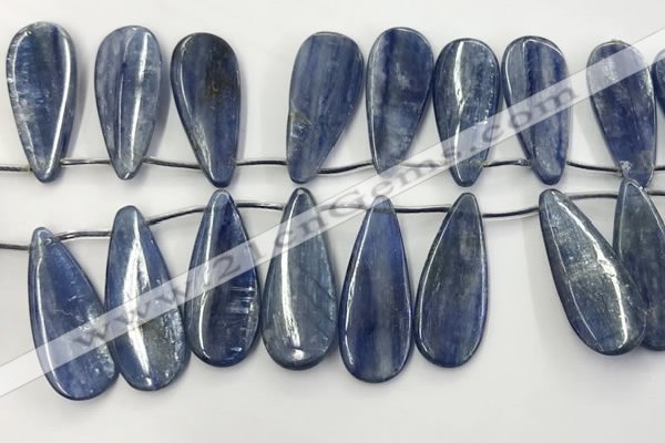 CKC554 Top drilled 12*30mm flat teadrop natural kyanite beads