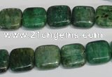 CKC62 15.5 inches 12*12mm square natural green kyanite beads