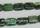 CKC66 15.5 inches 10*14mm rectangle natural green kyanite beads
