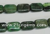 CKC66 15.5 inches 10*14mm rectangle natural green kyanite beads