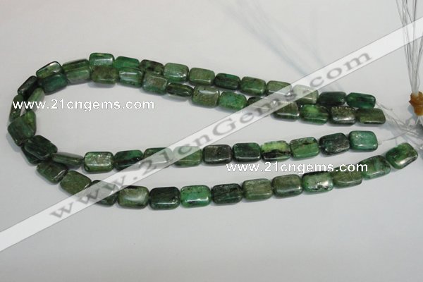 CKC66 15.5 inches 10*14mm rectangle natural green kyanite beads