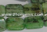 CKC68 15.5 inches 15*20mm rectangle natural green kyanite beads