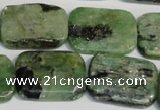 CKC69 15.5 inches 18*25mm rectangle natural green kyanite beads