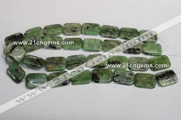 CKC69 15.5 inches 18*25mm rectangle natural green kyanite beads