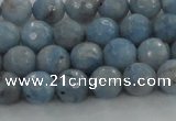 CKC702 15.5 inches 8mm faceted round imitation blue kyanite beads