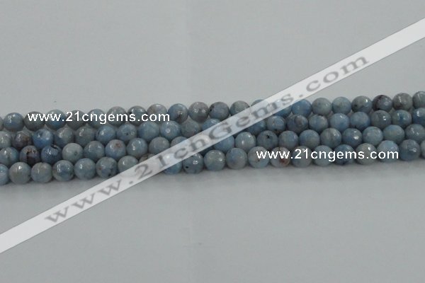 CKC702 15.5 inches 8mm faceted round imitation blue kyanite beads