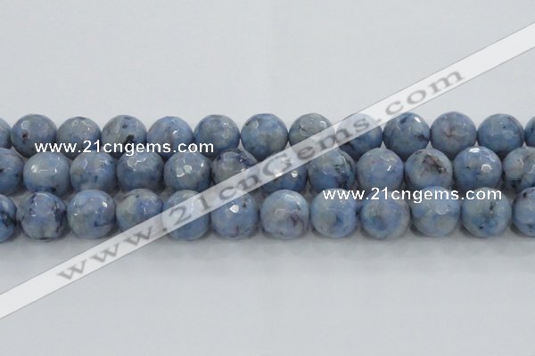 CKC707 15.5 inches 18mm faceted round imitation blue kyanite beads