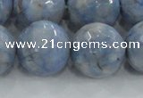 CKC708 15.5 inches 20mm faceted round imitation blue kyanite beads