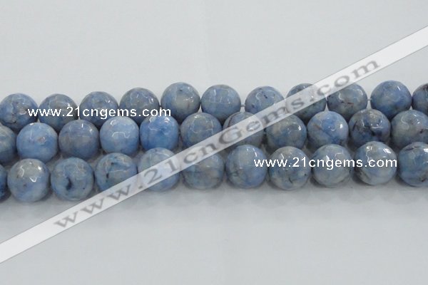 CKC708 15.5 inches 20mm faceted round imitation blue kyanite beads