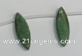 CKC72 15.5 inches 10*30mm marquise natural green kyanite beads