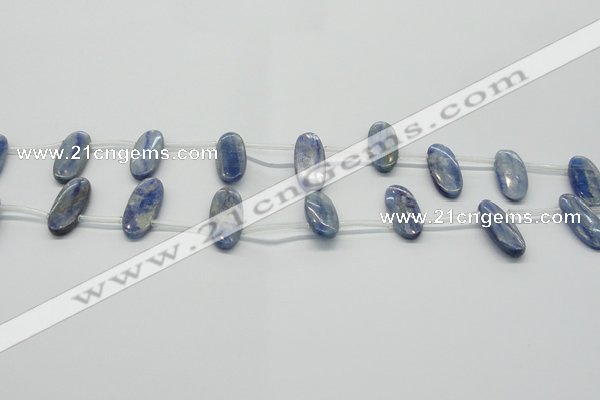 CKC75 Top drilled 11*25mm oval natural kyanite gemstone beads