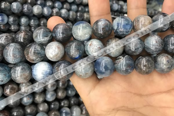 CKC755 15.5 inches 14mm round blue kyanite beads wholesale