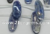 CKC76 Top drilled 10*30mm oval natural kyanite gemstone beads