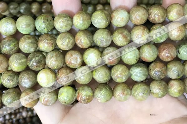 CKC763 15.5 inches 10mm round natural green kyanite beads