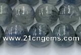 CKC775 15.5 inches 8mm round blue kyanite beads wholesale