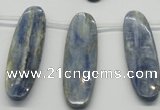 CKC79 Top drilled 13*50mm oval natural kyanite gemstone beads