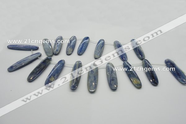 CKC79 Top drilled 13*50mm oval natural kyanite gemstone beads