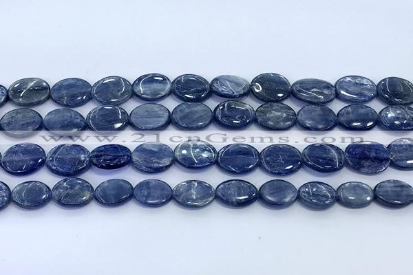 CKC828 15 inches 10*14mm - 12*16mm oval blue kyanite beads