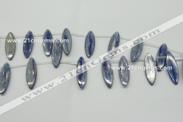 CKC83 Top drilled 13*40mm marquise natural kyanite gemstone beads