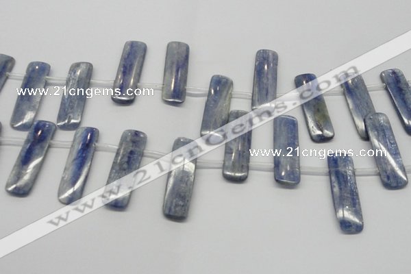 CKC87 Top drilled 11*35mm rectangle natural kyanite gemstone beads