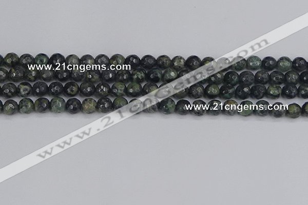 CKJ311 15.5 inches 6mm faceted round kambaba jasper beads